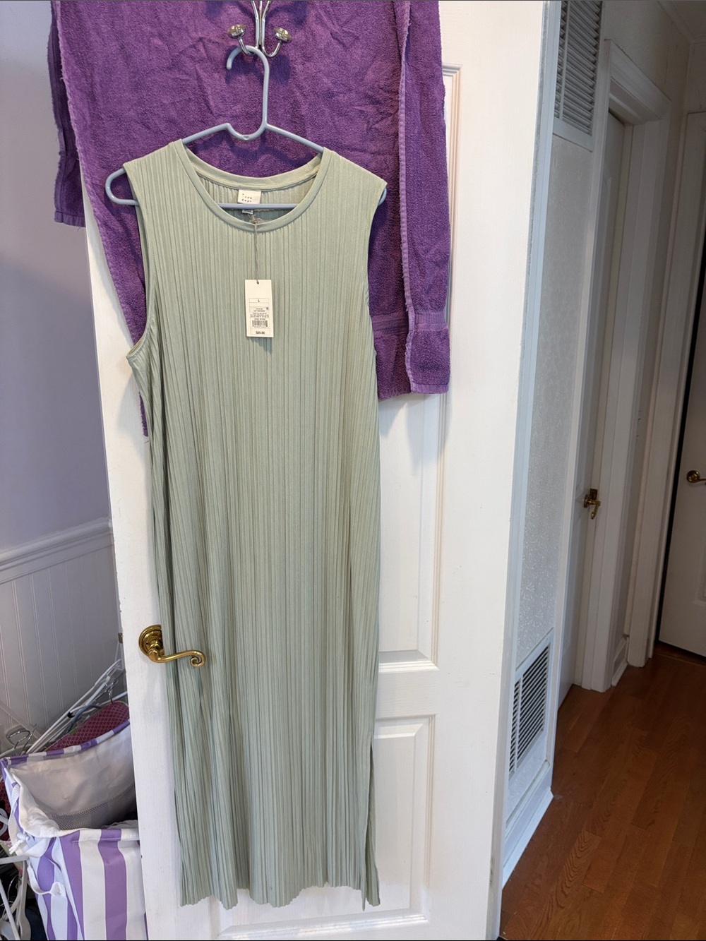 NWT a new day Sleeveless Ribbed Maxi Dress in Sage